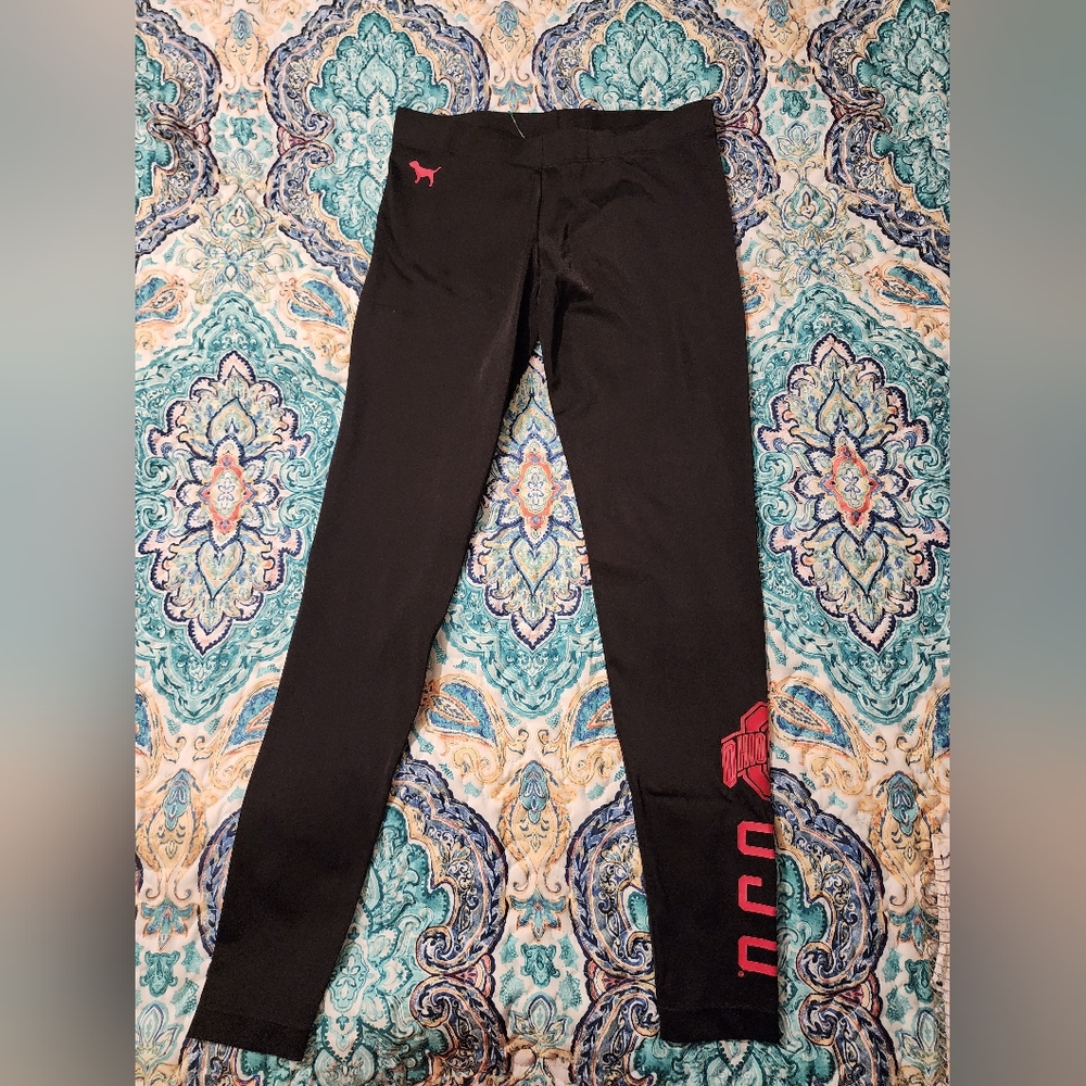 Black pink leggings